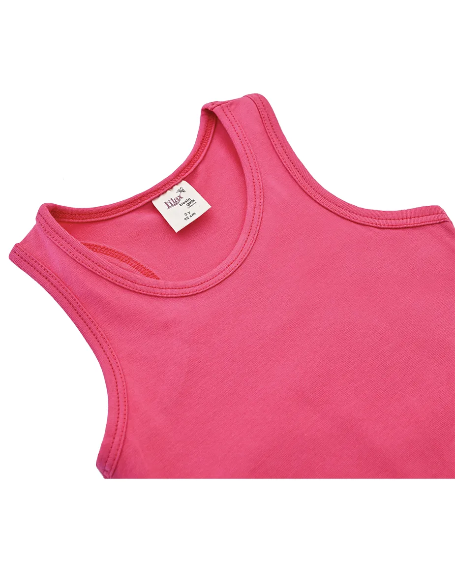 Little Girls Cotton Basic Racerback Tanktop