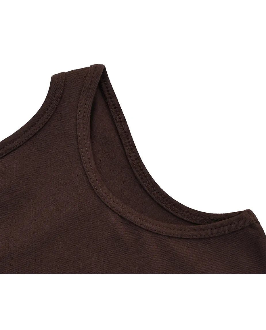 Little Girls Cotton Basic Racerback Tanktop