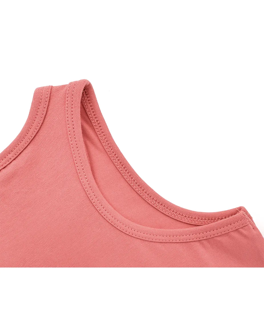 Little Girls Cotton Basic Racerback Tanktop