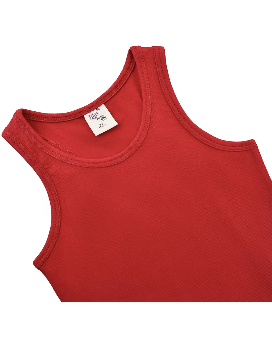 Little Girls Cotton Basic Racerback Tanktop