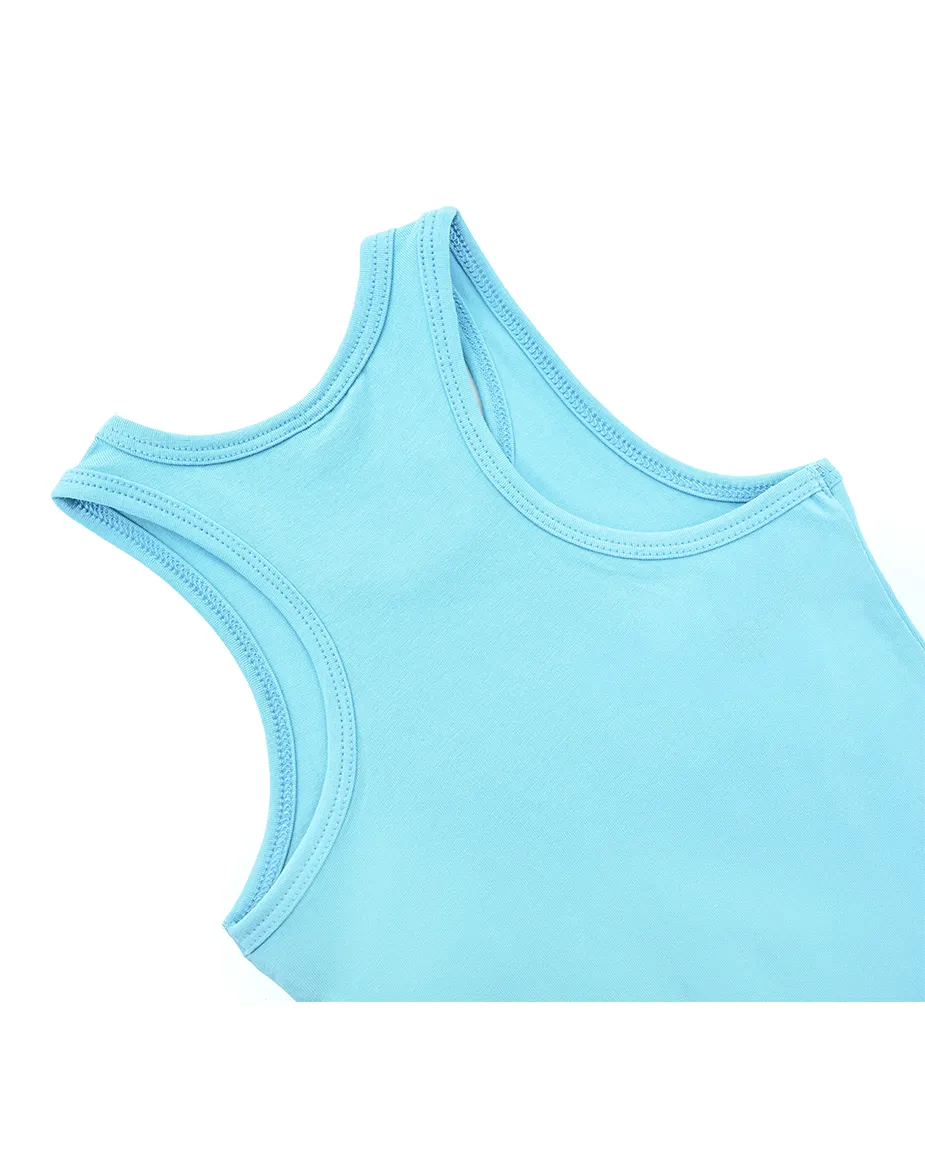 Little Girls Cotton Basic Racerback Tanktop