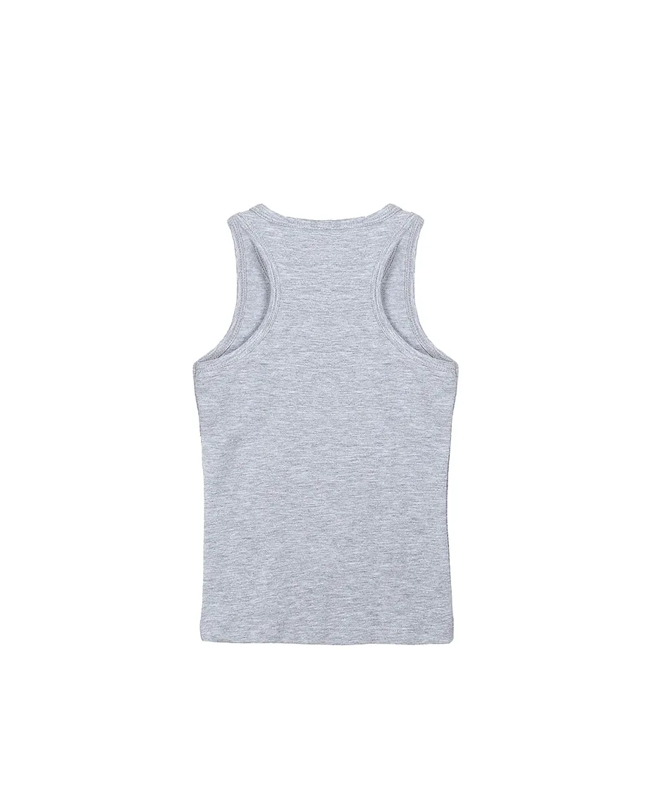 Little Girls Cotton Basic Racerback Tanktop