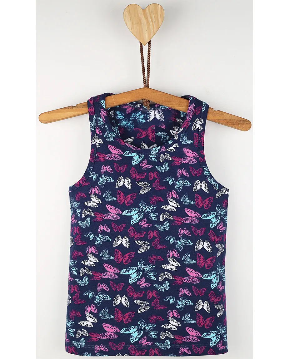 Little Girls Cotton Basic Racerback Tanktop