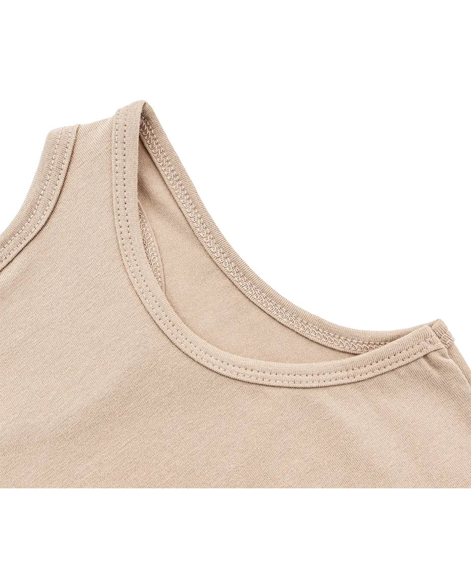 Little Girls Cotton Basic Racerback Tanktop