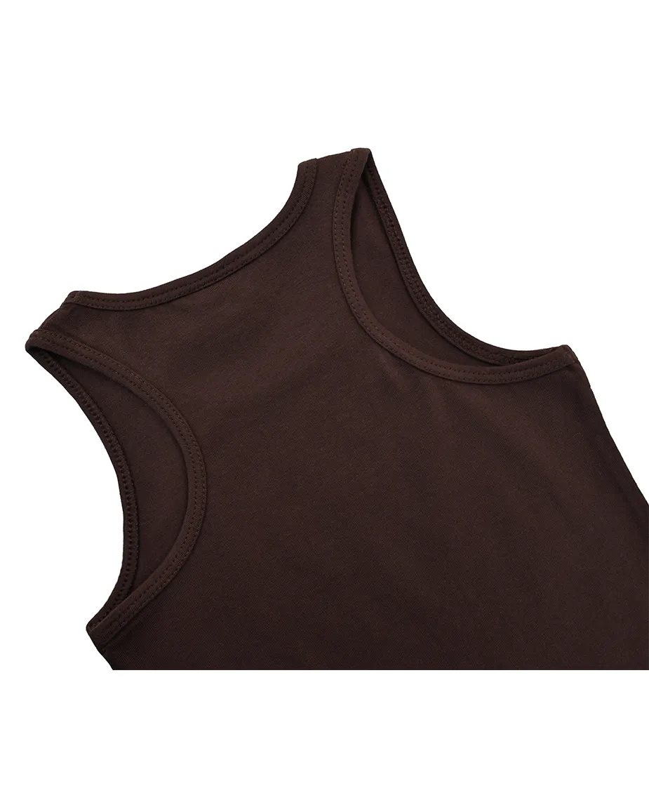Little Girls Cotton Basic Racerback Tanktop