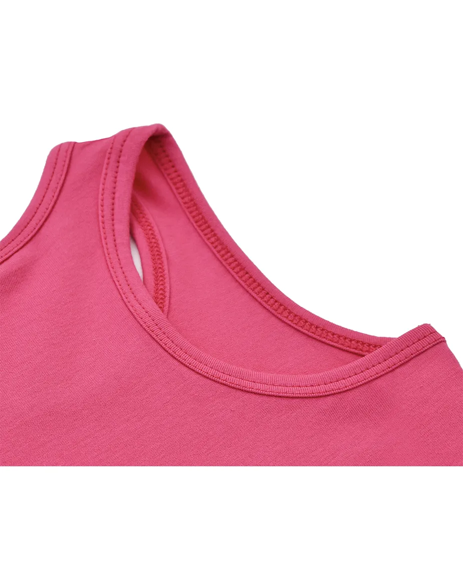 Little Girls Cotton Basic Racerback Tanktop