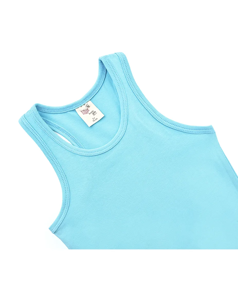 Little Girls Cotton Basic Racerback Tanktop