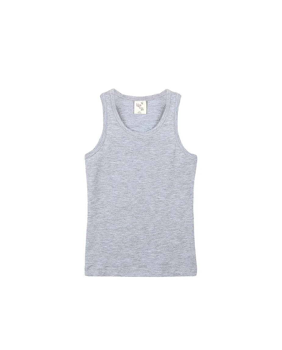 Little Girls Cotton Basic Racerback Tanktop