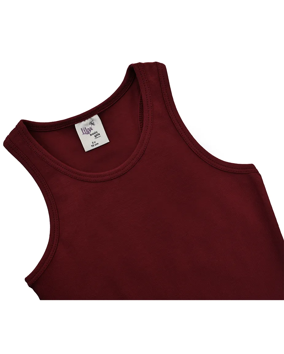 Little Girls Cotton Basic Racerback Tanktop