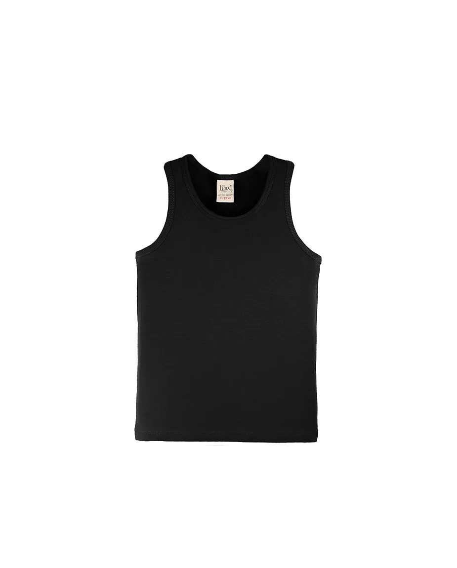 Little Girls Cotton Basic Racerback Tanktop