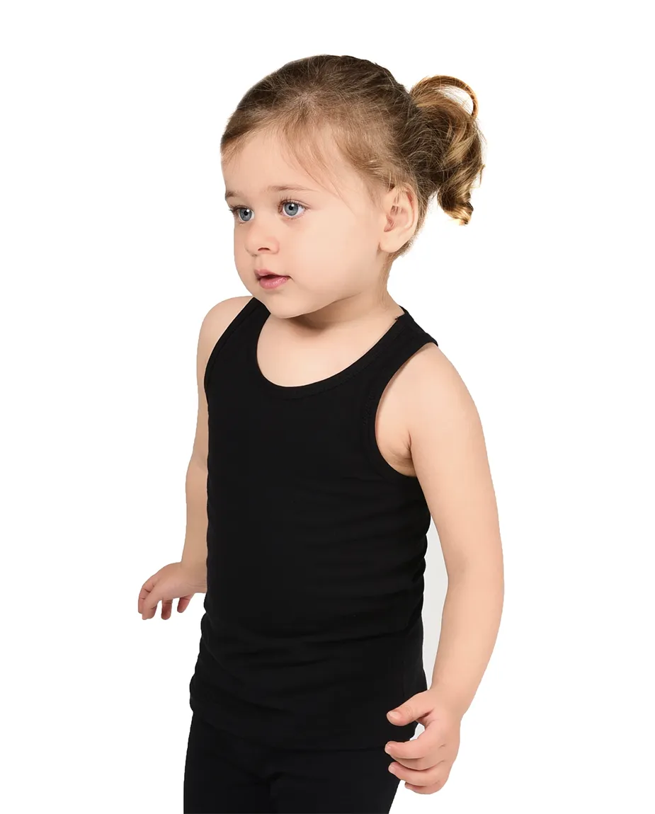Little Girls Cotton Basic Racerback Tanktop