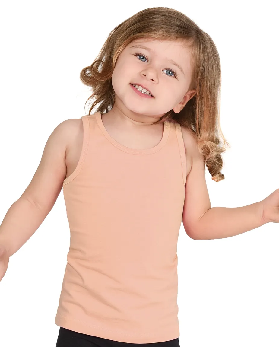 Little Girls Cotton Basic Racerback Tanktop