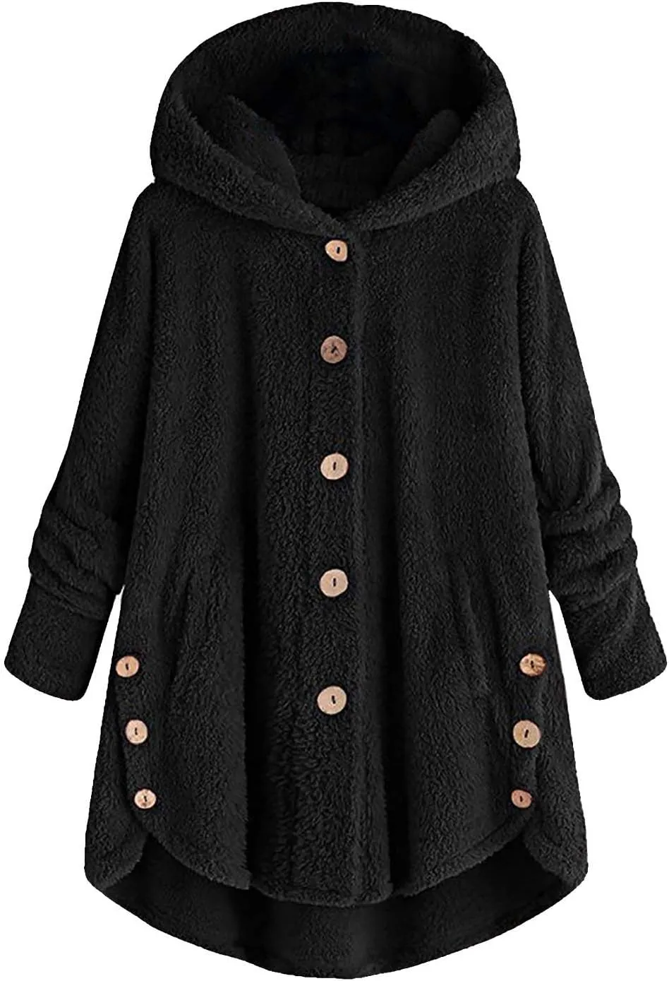 Long Sleeve Full Zip Up Hoodies Button Sleeve Plus Size Women Women'S Coat Womens Fleece Jacket Dress Jackets for