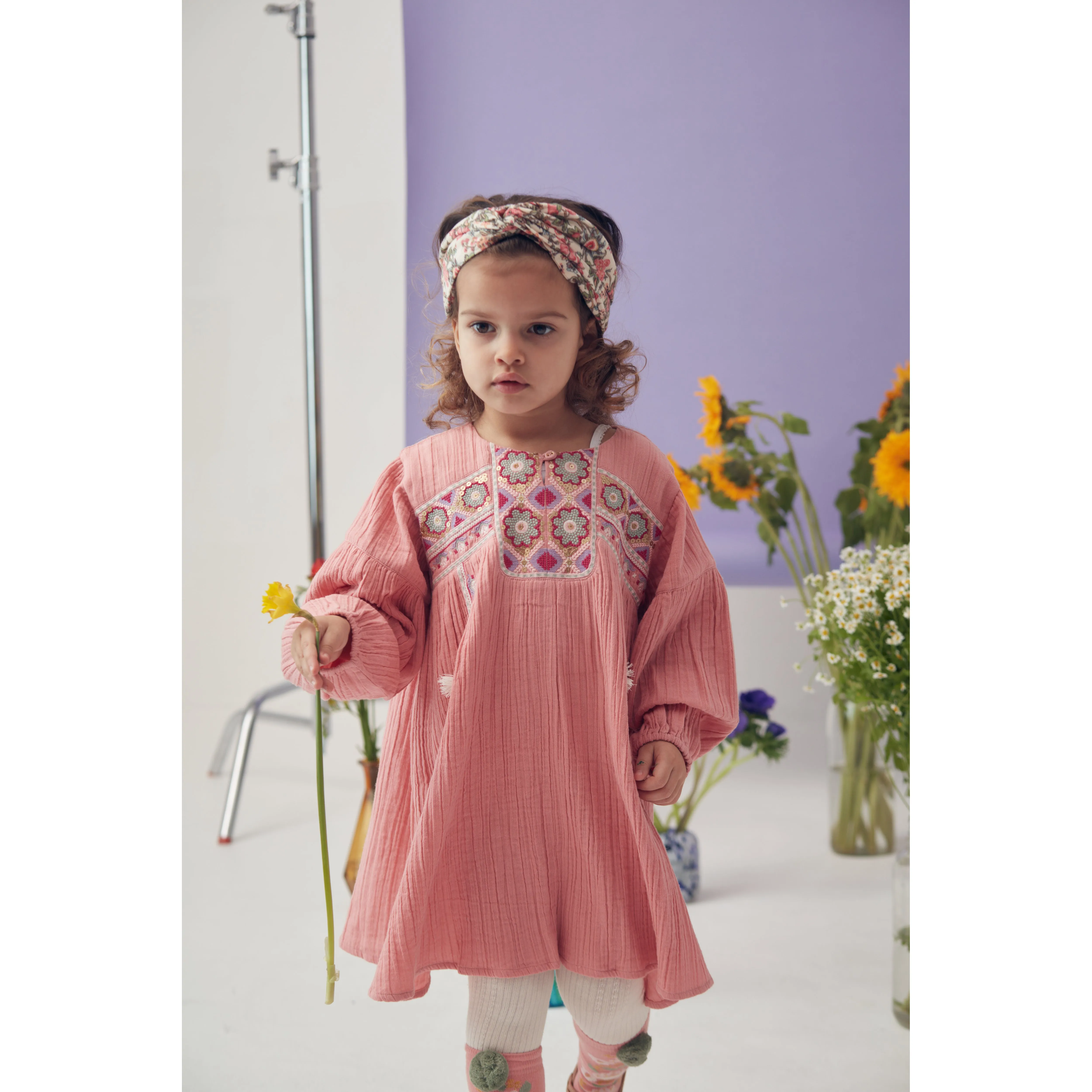 Louise Misha Dress Issena - Double Gauze - Sienna