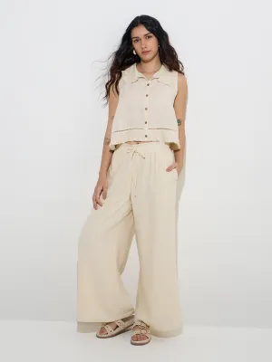 LOV Beige High-Rise Pants