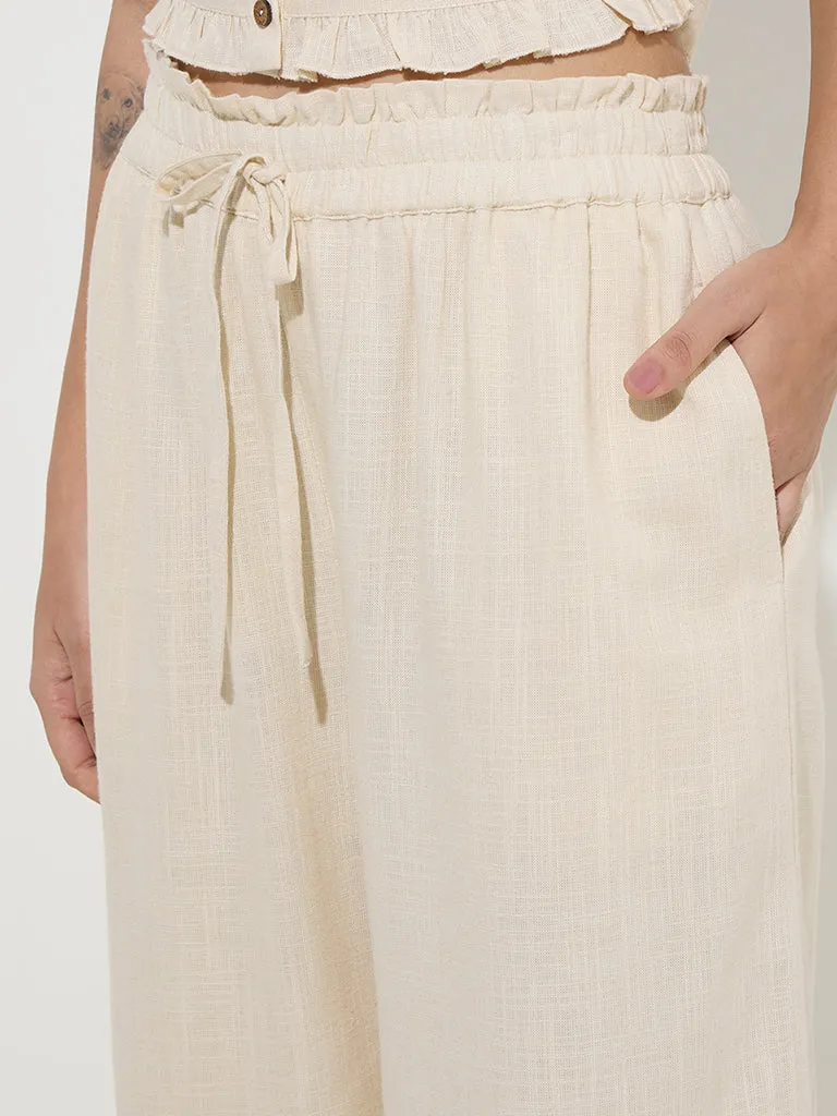 LOV Beige High-Rise Pants