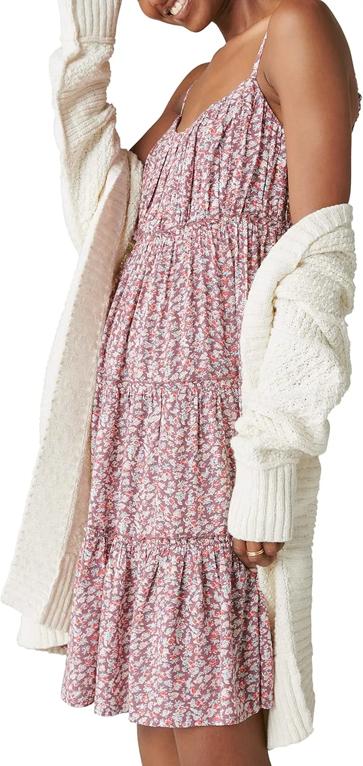 Lucky Brand Women's Tiered Floral Mini Dress