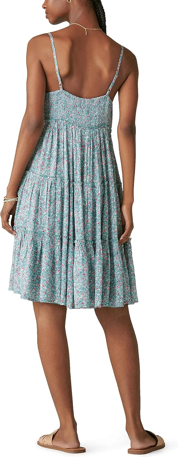 Lucky Brand Women's Tiered Floral Mini Dress