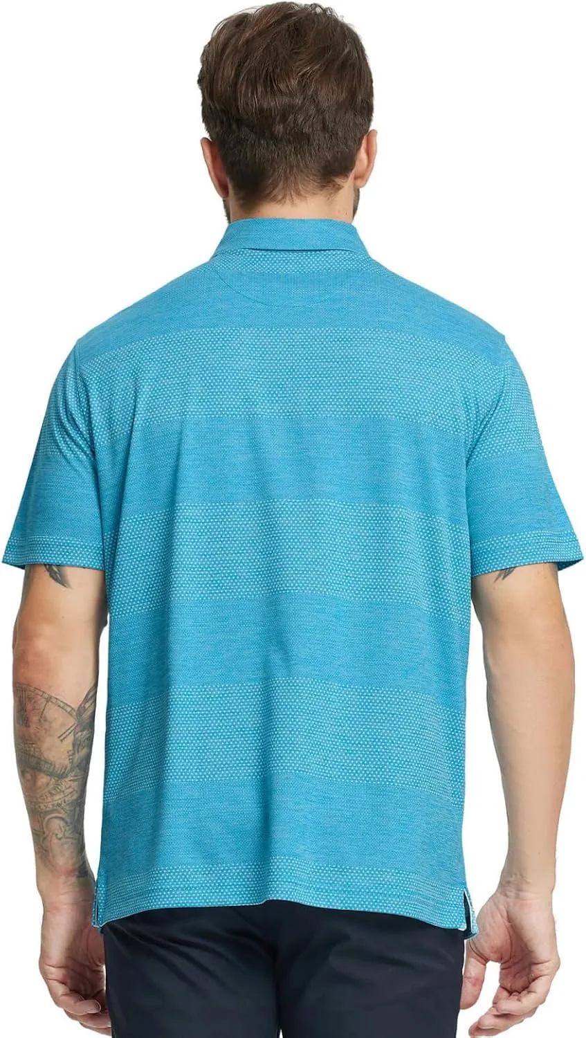 M MAELREG Golf Shirts for Men Heather Jacquard Performance Lightweight Moisture Wicking Active Casual Mens Polo Shirts