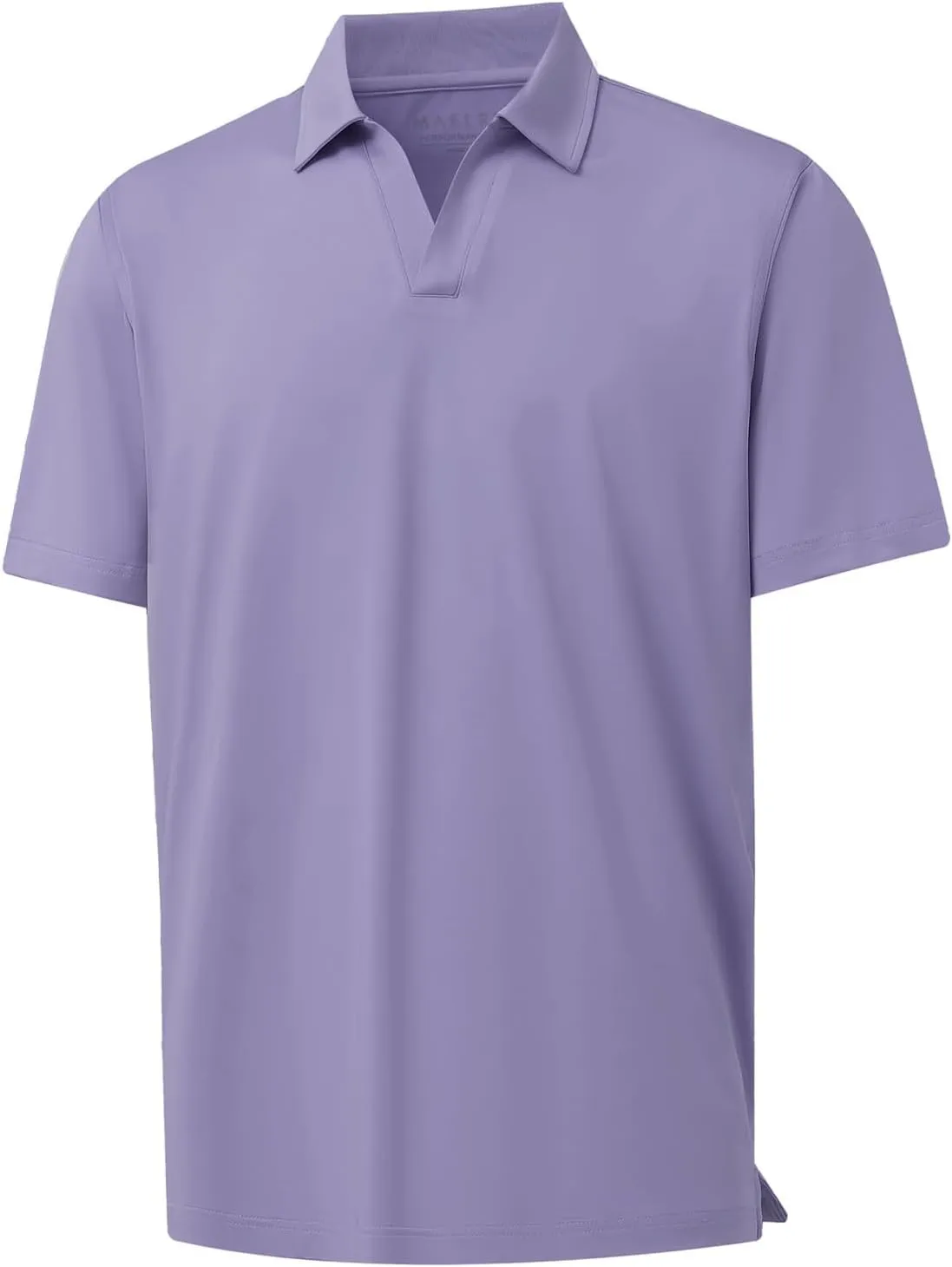 M MAELREG V Neck Polo Shirts for Men Performance Casual Moisture Wicking Mens Golf Polo Shirts Short Sleeve with Collar