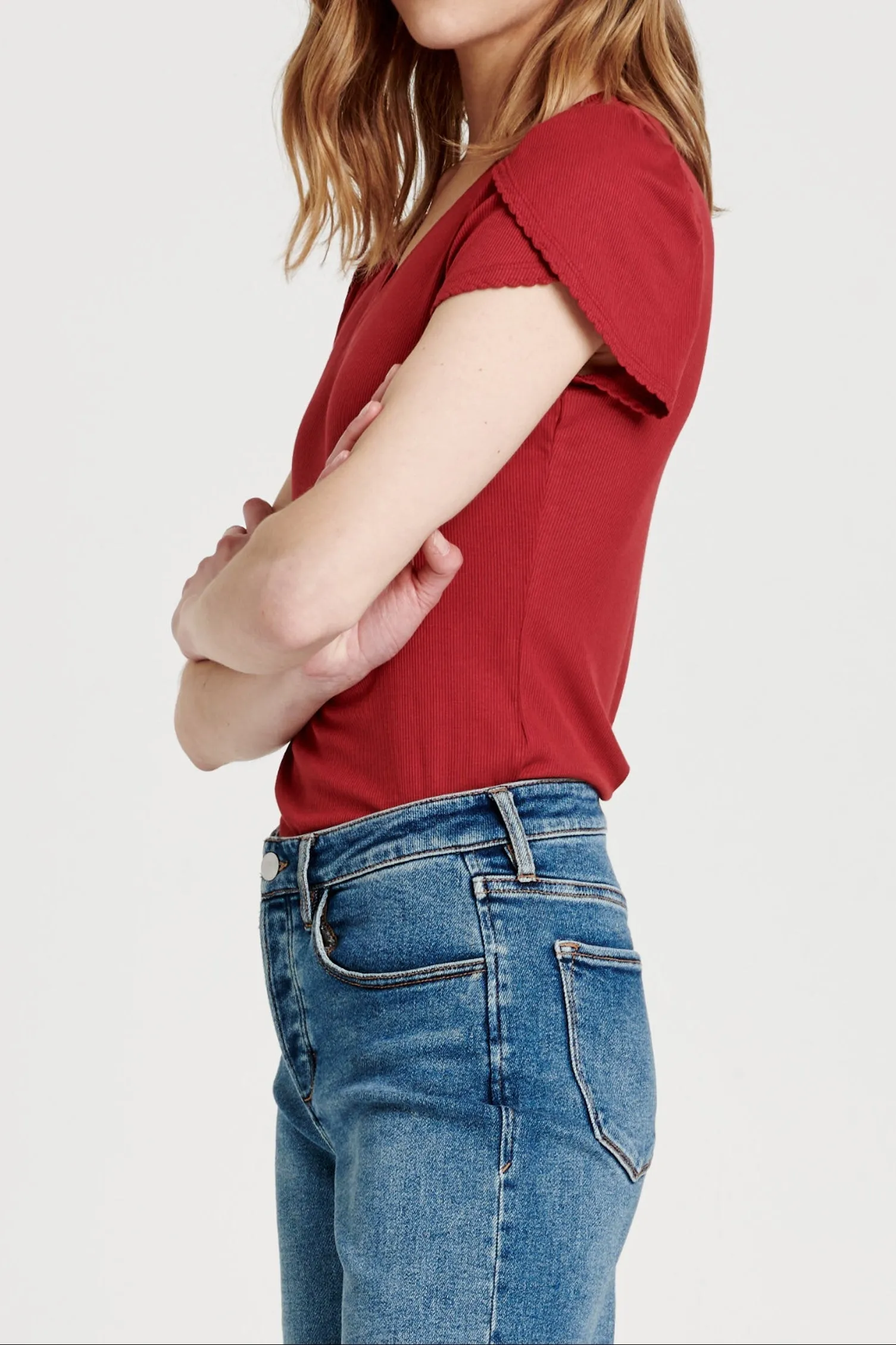 MADDIE RIB TOP VINO