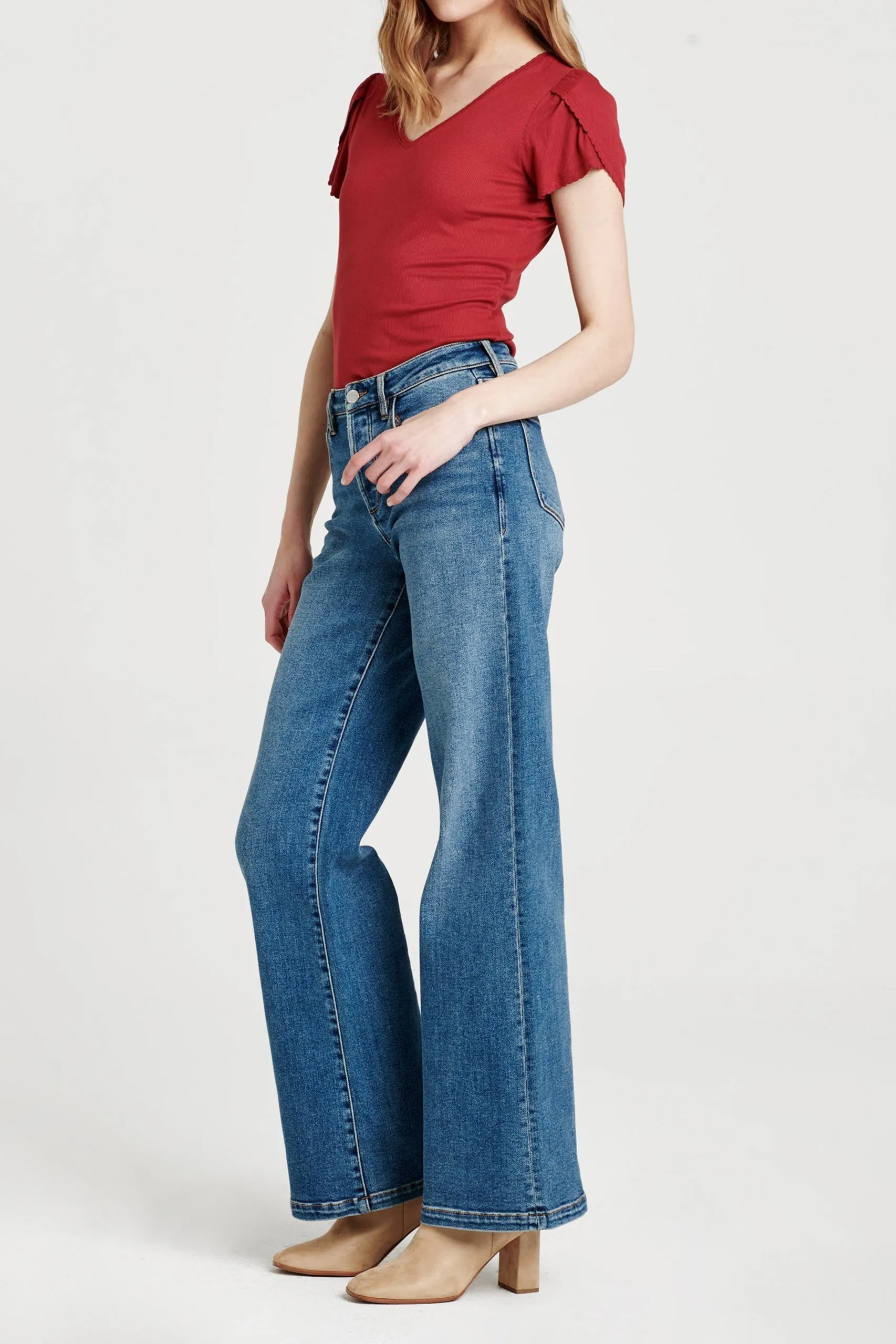 MADDIE RIB TOP VINO