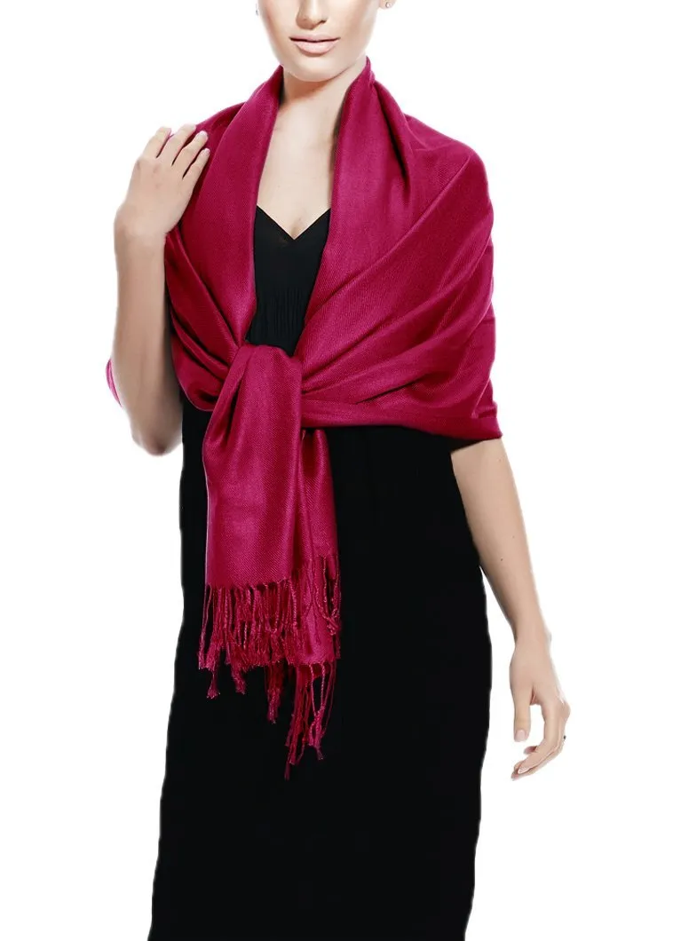 Magenta Pashmina Shawl Wrap Scarf