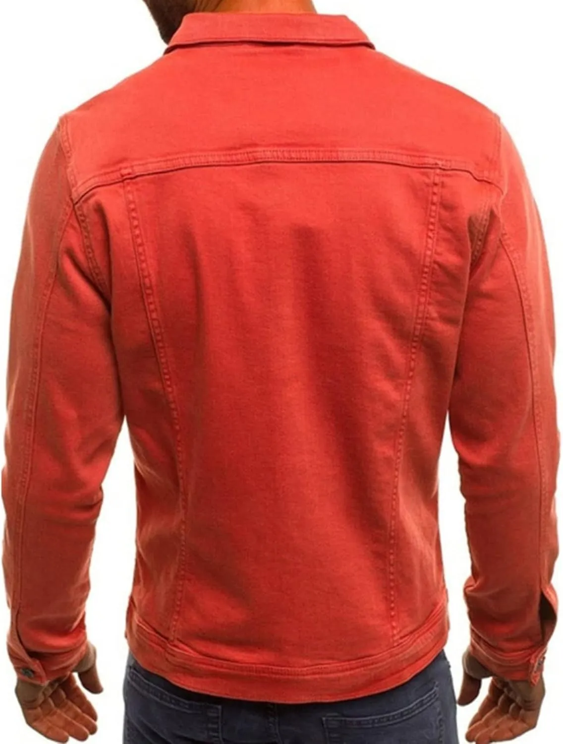 Maiyifu-GJ Distressed Denim Jacket for Men Long Sleeve Button Down Jean Coat Fashion Casual Slim Fit Trucker Jackets