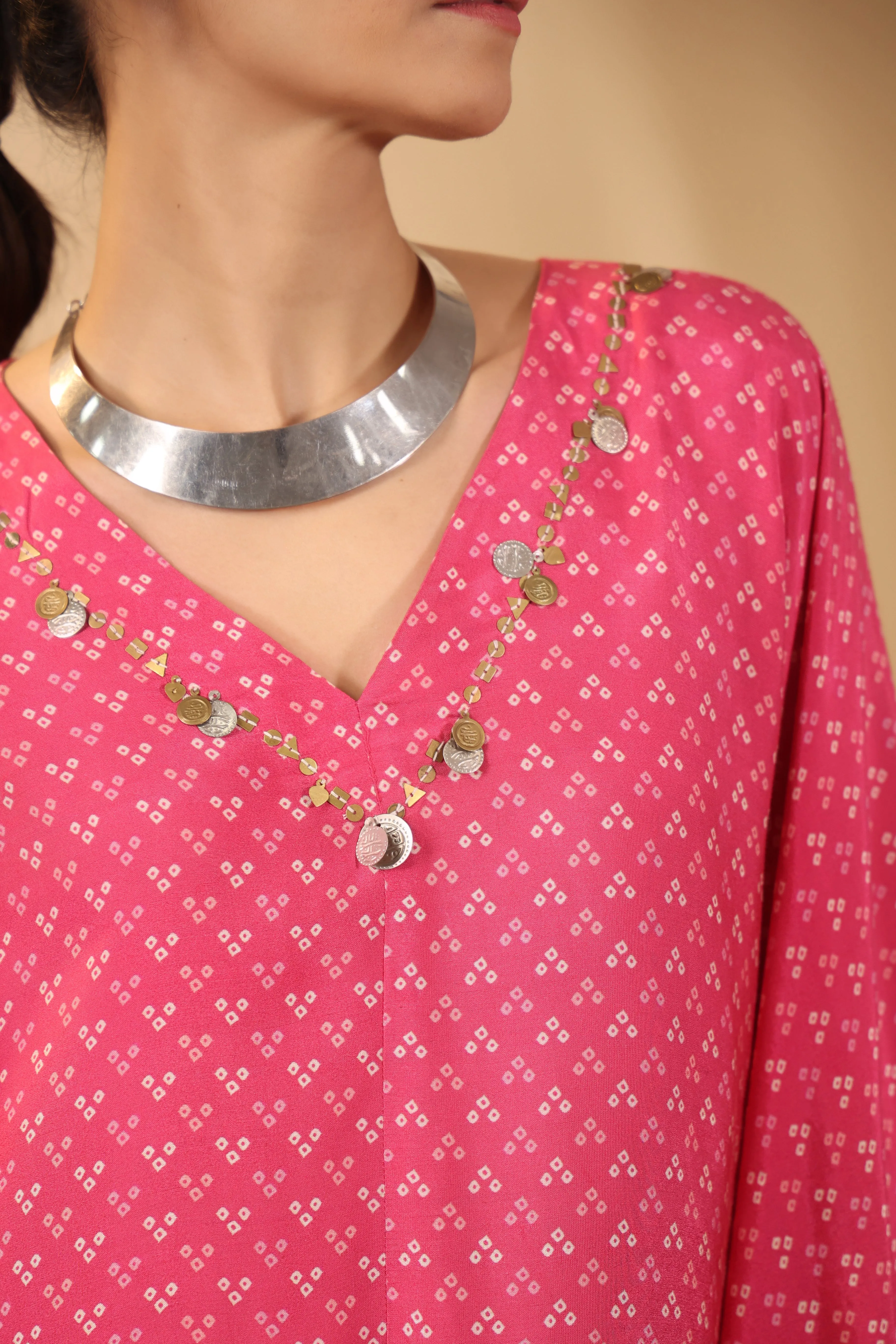 Malhari Pink Muslin Riddhi Co-Ord Set