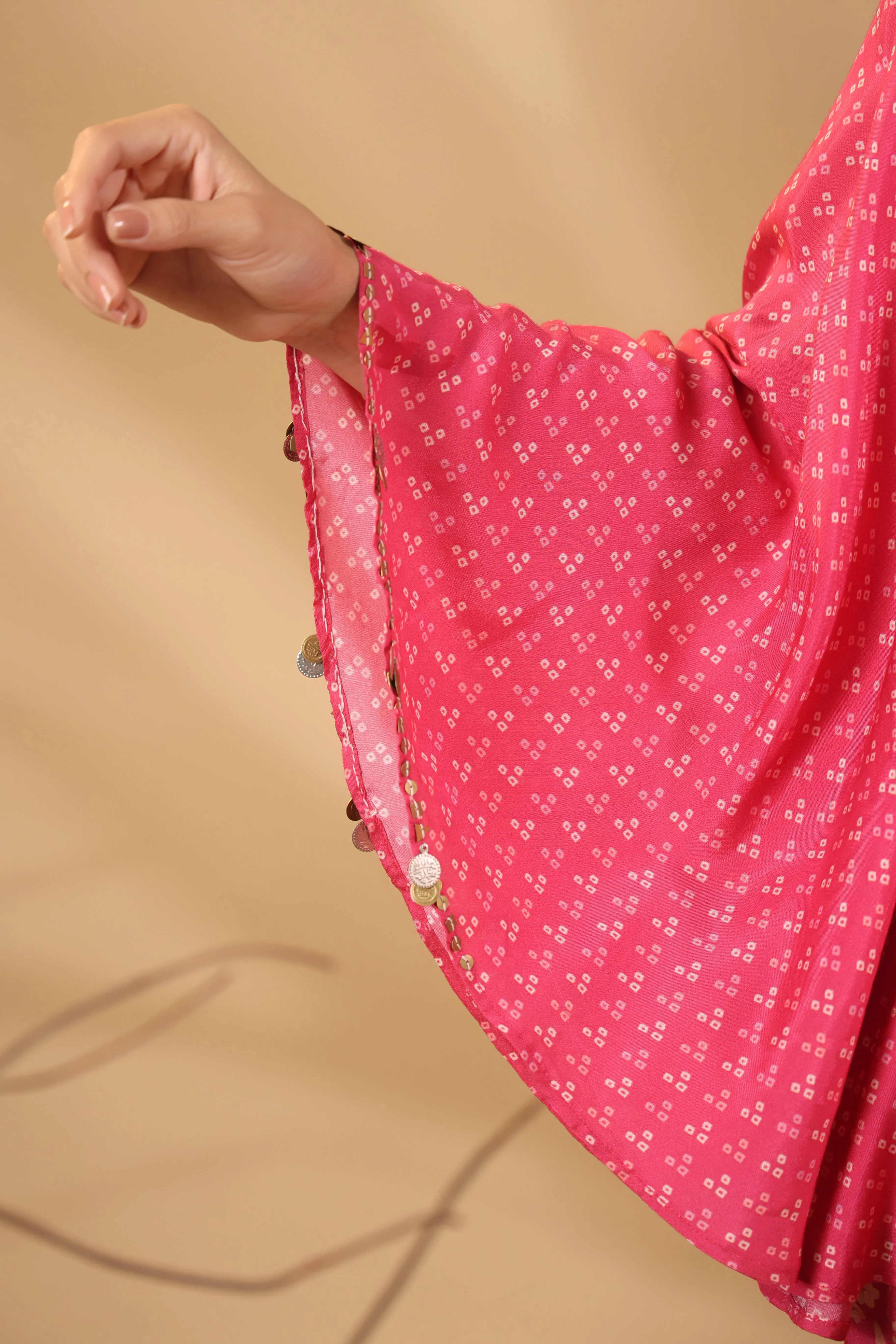 Malhari Pink Muslin Riddhi Co-Ord Set
