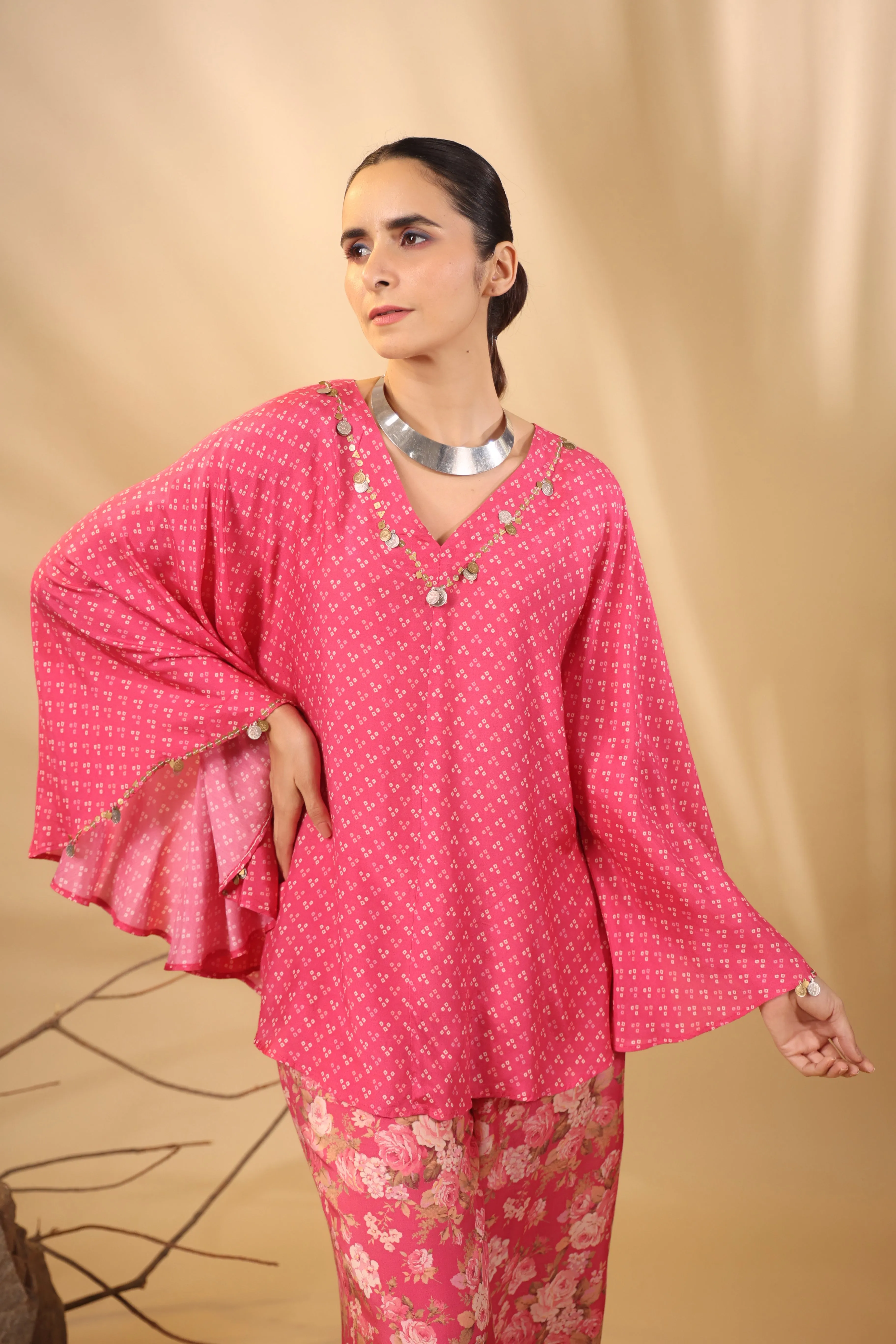 Malhari Pink Muslin Riddhi Co-Ord Set