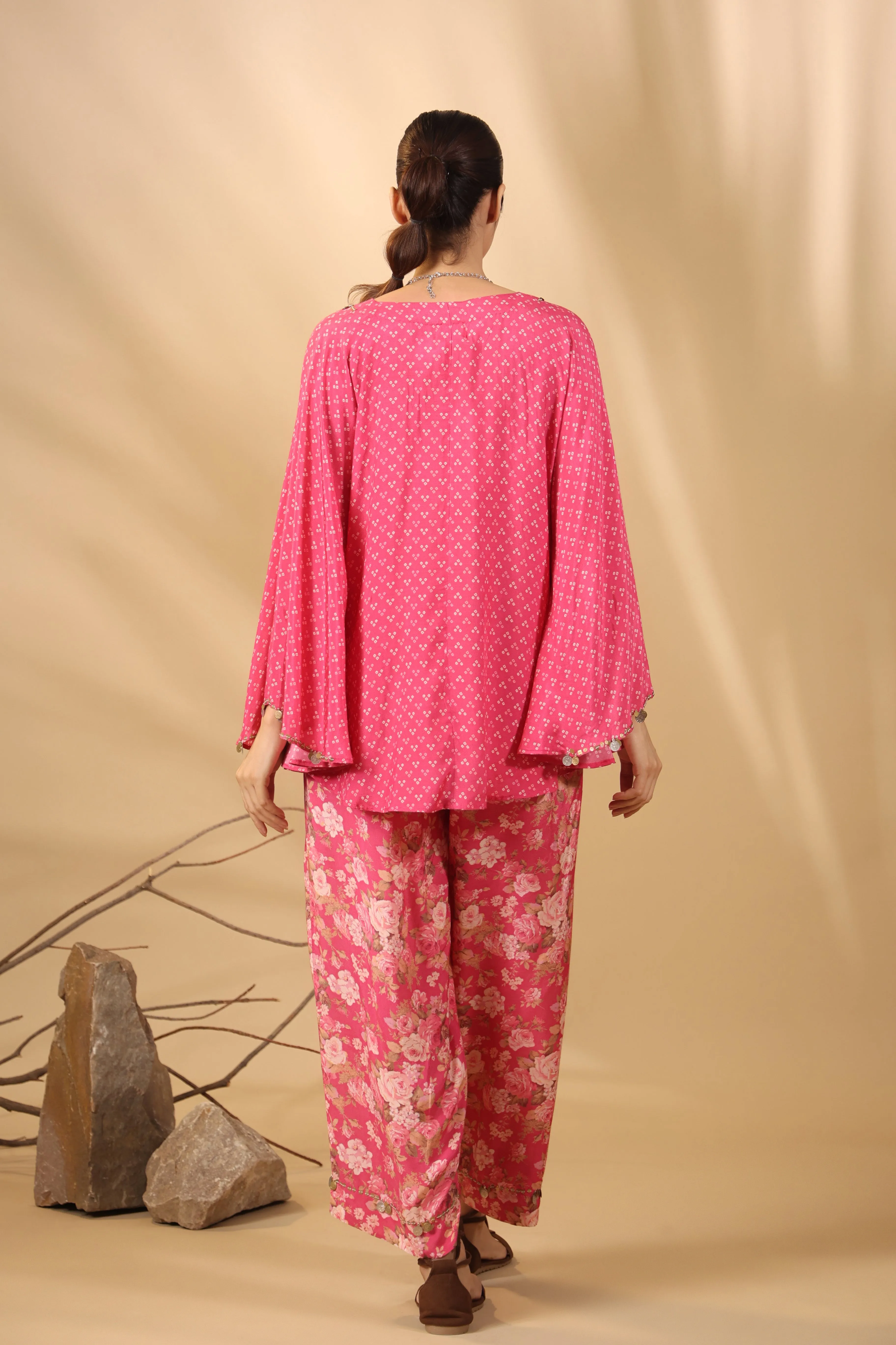 Malhari Pink Muslin Riddhi Co-Ord Set