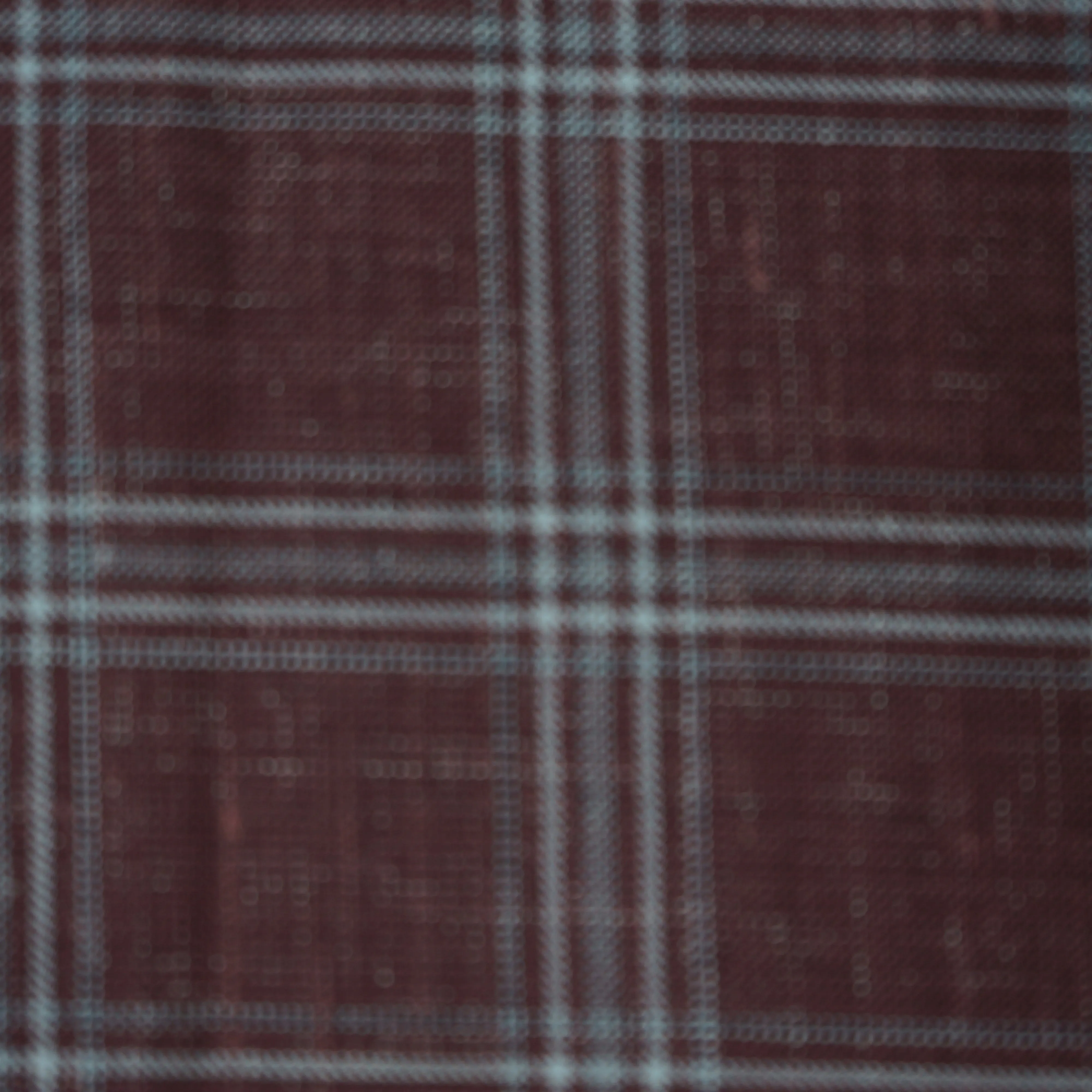 Maroon White Plaid Pattern Dormeuil Silk Wool DorSilk Fabric