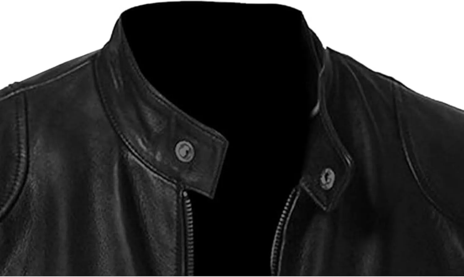 Men Slim Fit Motorcyle Leather Jacket Zip-Up Windbreaker Leather Jackets Lightweight PU Biker Vintage Coat