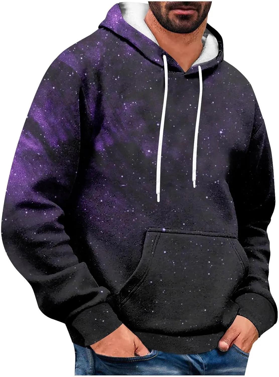 Men Sweatshirt Running Soft Outerwear Long Sleeve Lightweight Drawstring Hoodies Stylish Casual Athletic Sweatshirt