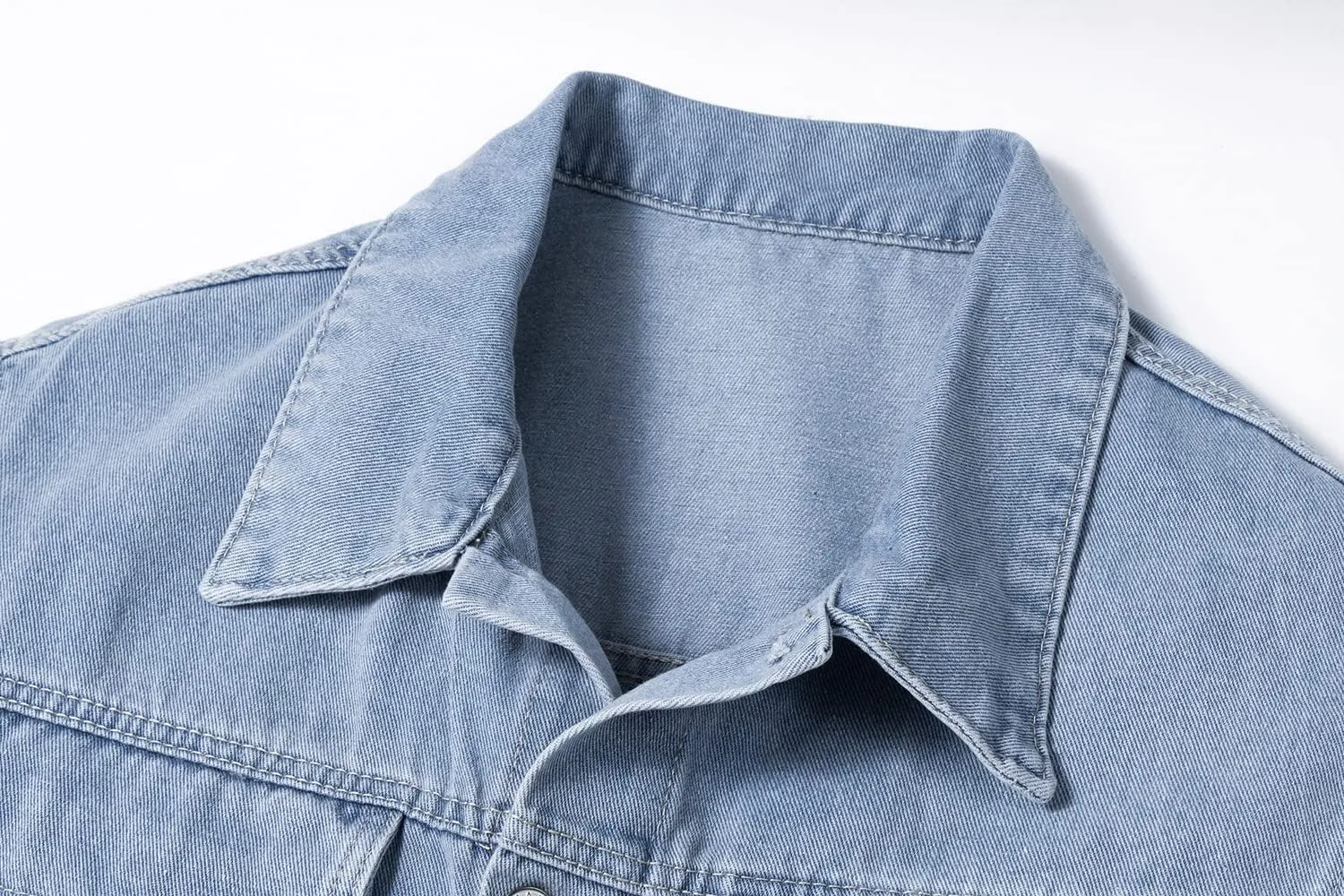 Men's Casual Denim Vest, Sleeveless Jeans Jacket Relaxed Fit Button Down Lapel Waistcoat