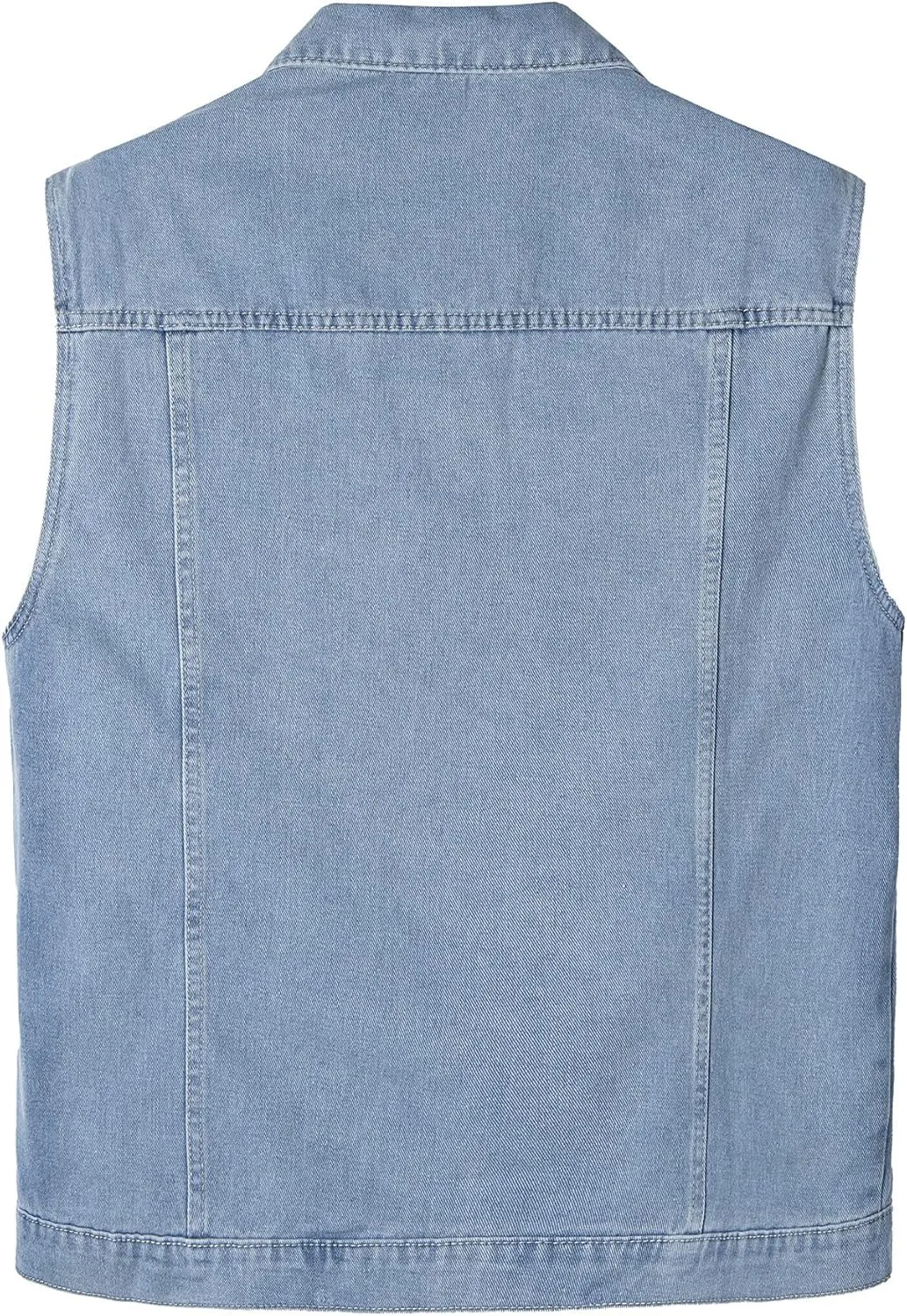 Men's Casual Denim Vest, Sleeveless Jeans Jacket Relaxed Fit Button Down Lapel Waistcoat