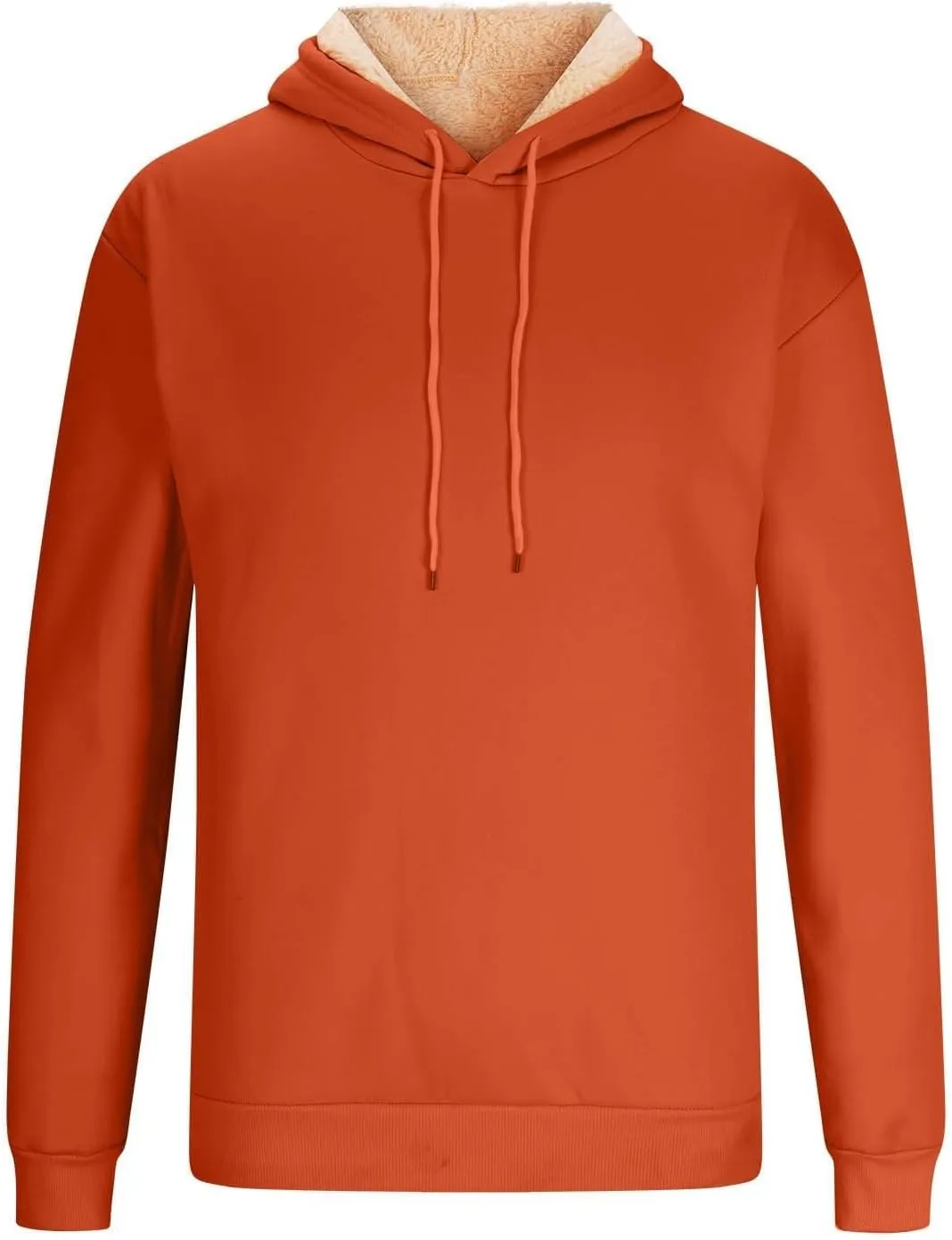 Men's Fleece Hoodie Sweatshirt Long Sleeve Casual Sherpa Lined Pullover Heavyweight Hooded Sweatshirts with Pocket