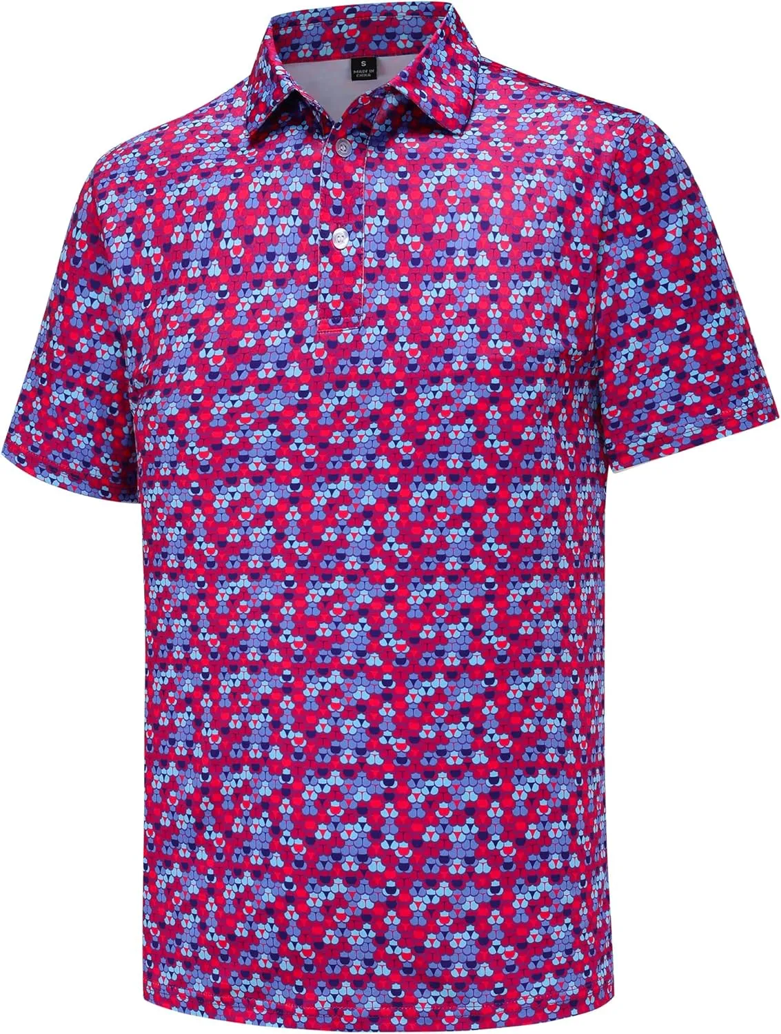 Men's Golf Polo Shirts Short Sleeve Performance Moisture Wicking Dry Fit Funny Golf Polo Shirts for Men