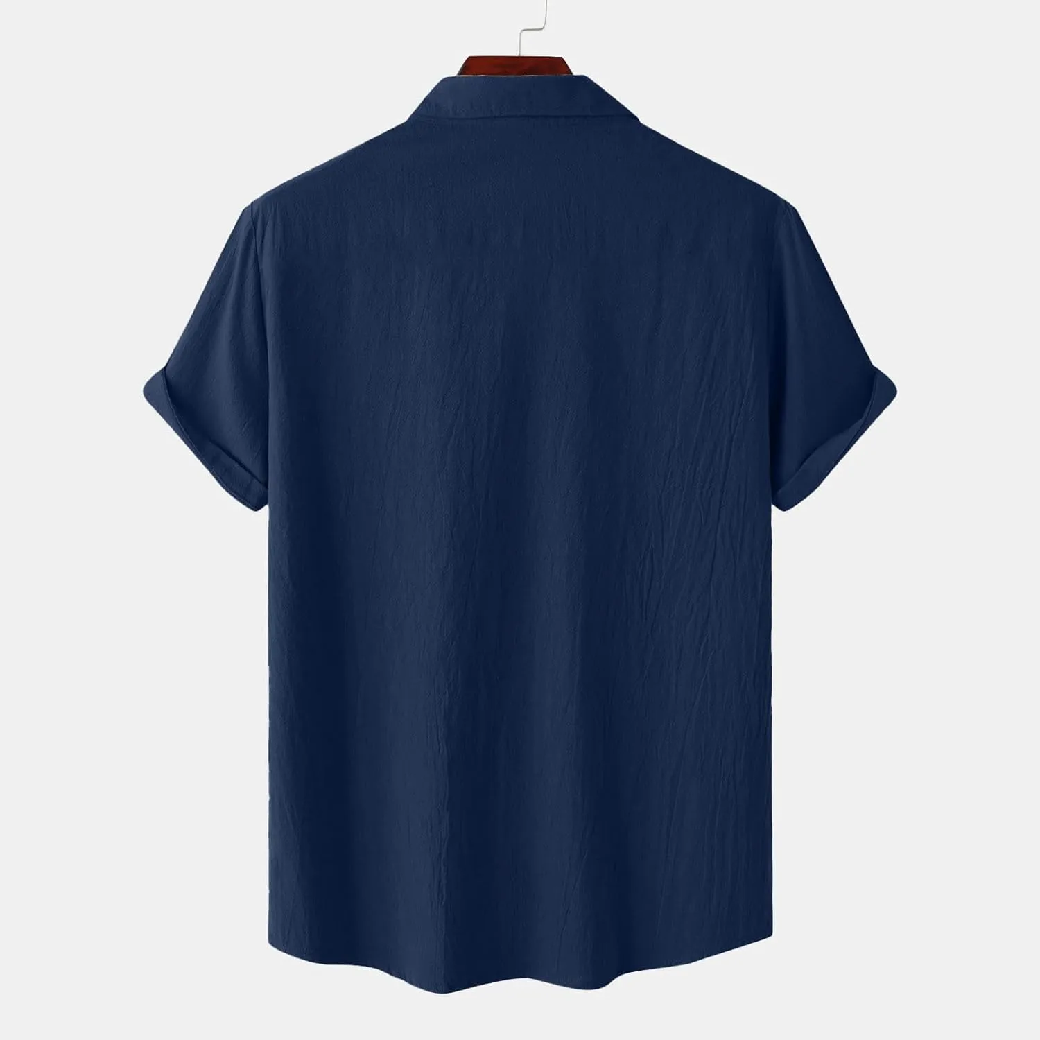 Mens Linen Cotton Shirts Button Down Short Sleeve Summer Clothes Trendy Outfits Casual Beach Dress Shirt Business