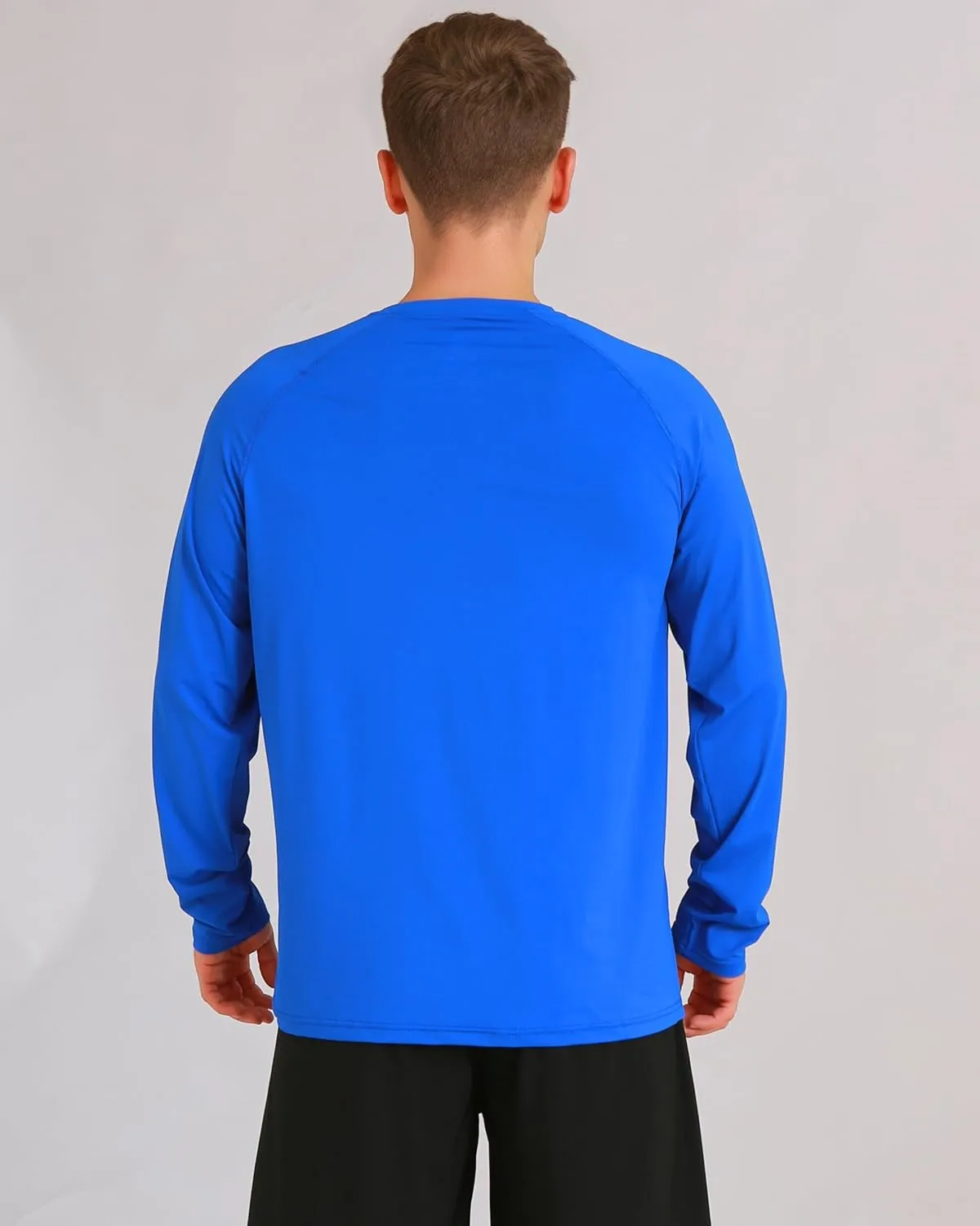 Men's Long Sleeve UPF 50  Sun Protection Swim T-Shirt Quick Dry Lightweight Running Fishing Rash Guard