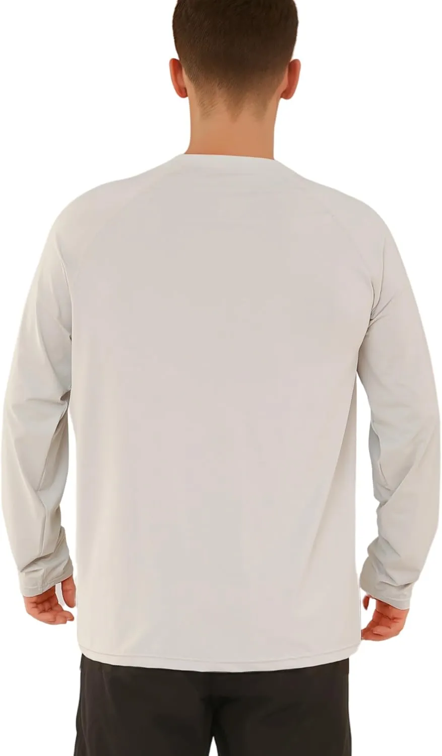 Men's Long Sleeve UPF 50  Sun Protection Swim T-Shirt Quick Dry Lightweight Running Fishing Rash Guard