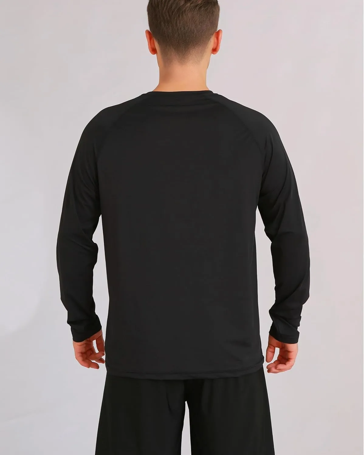 Men's Long Sleeve UPF 50  Sun Protection Swim T-Shirt Quick Dry Lightweight Running Fishing Rash Guard