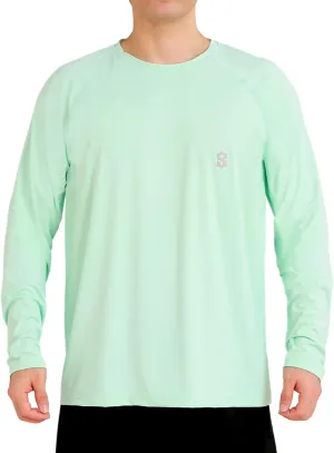 Men's Long Sleeve UPF 50  Sun Protection Swim T-Shirt Quick Dry Lightweight Running Fishing Rash Guard