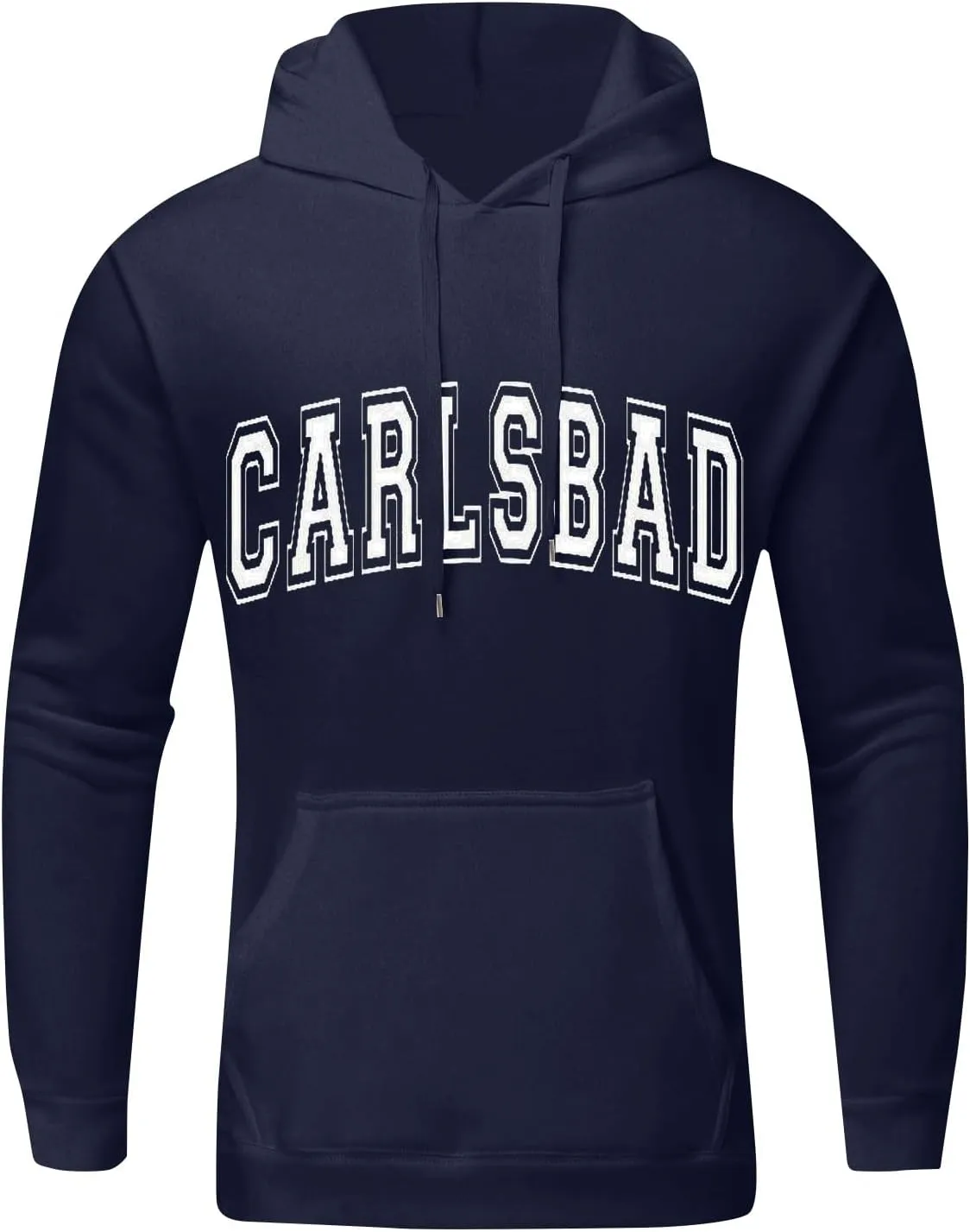 Men's Oversized Pullover Letter Print Graphic Hoodies Long Sleeve Casual New York Sweatshirt with Pocket