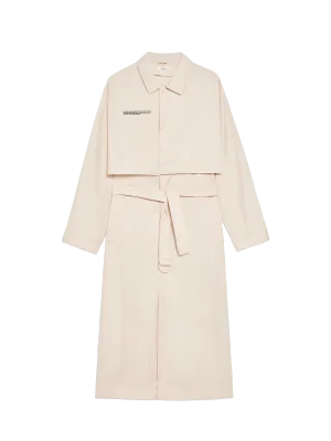 Mens Recycled Nylon Trench Coat—sand