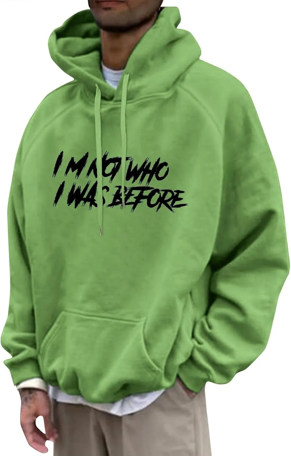Men's Trendy Hoodies Oversized Fleece Sweatshirts Fall Long Sleeve Hoodie Big and Tall Graphic Hoodie With Pockets
