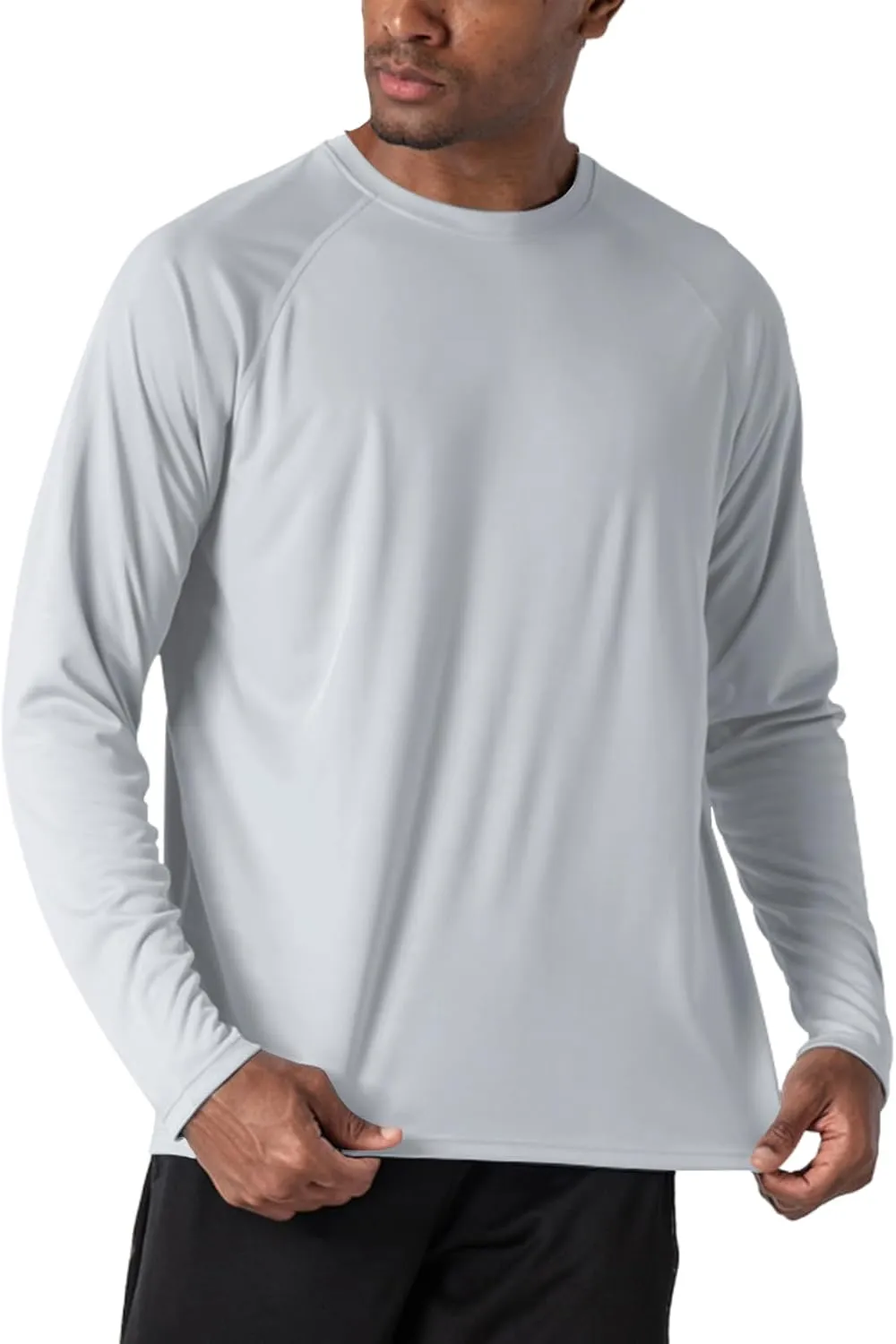 Men's UPF 50  Rash Guard Long Sleeve Sun Protection SPF UV Shirts Lightweight Breathable Swim T-Shirts