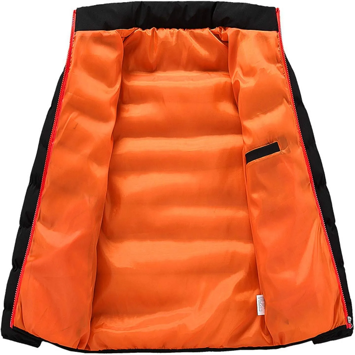 Mens Winter Puffer Jacket Full Zip Quilted Warm Packable Down Coats Lightweight Plus Size Puffy Stand Collar Jackets