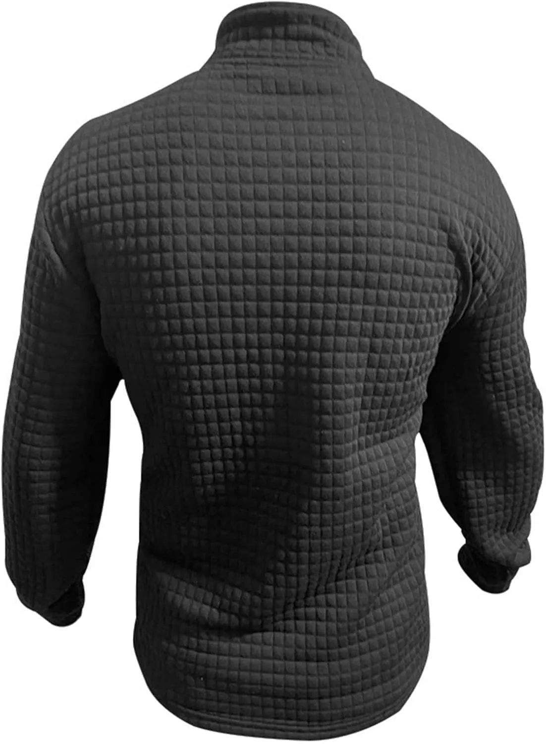 Men'S Zip Up Sweatshirts For Fashion Long Sleeve Stand Collar Casual Fit Quarter Zip Pullover Sweaters